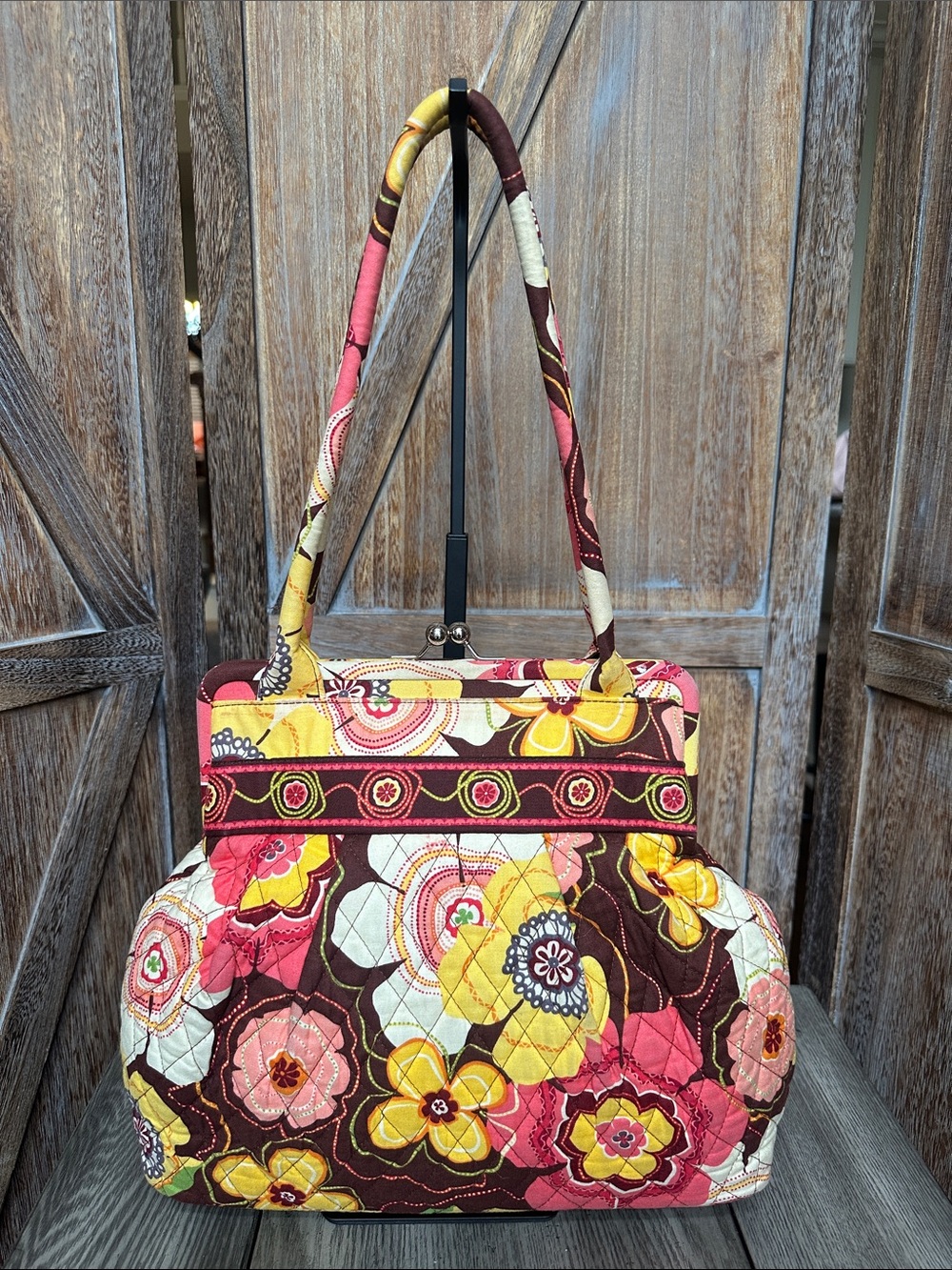 Vera Bradley Alice Buttercup Floral Kiss Lock Bag, 3 Wallets & Eyeglass Case - Picture 5 of 14
